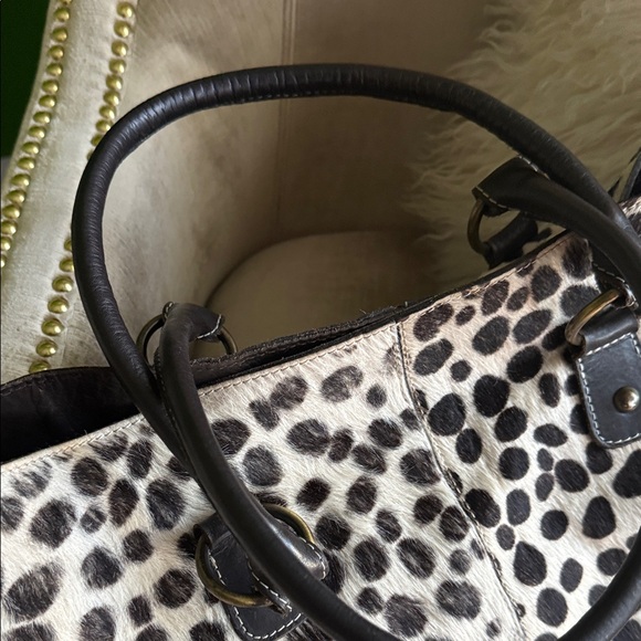 Boden Black and Cream Animal Print Tote - Picture 3 of 14